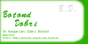 botond dobri business card